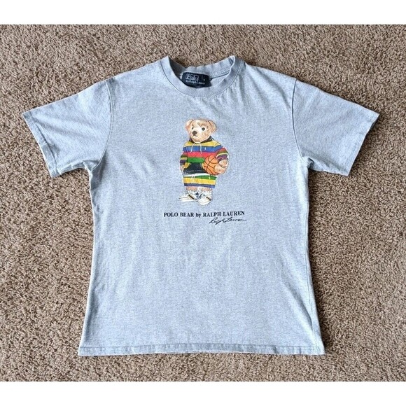 Polo Ralph Lauren Other - Polo Ralph Lauren T-Shirt Boys Size Small Gray Polo Bear Short Sleeve Vintage